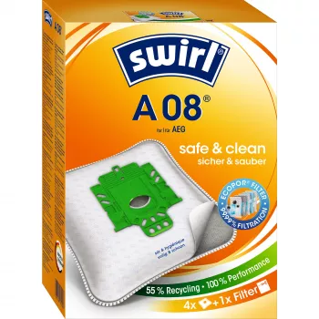 Bolsas para aspirador Melitta A 08/09 Micropor 4 unidades (AEG) Gr.24 6000 7000 ÖKO VAMPYR (1-7025-08)