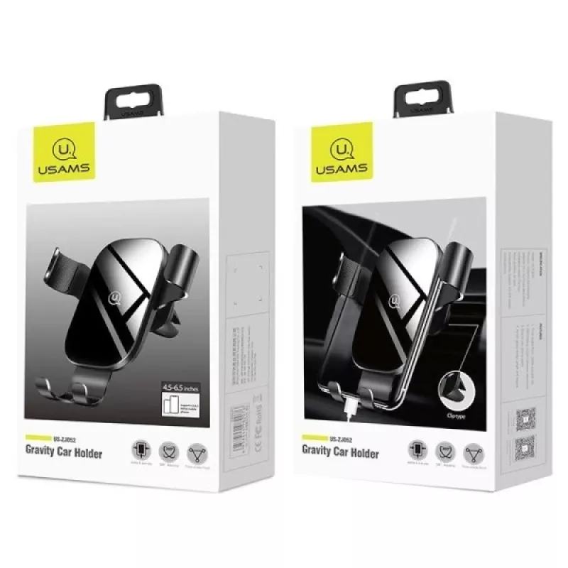 USAMS soporte para coche con gravedad para rejilla de ventilación negro US-ZJ052