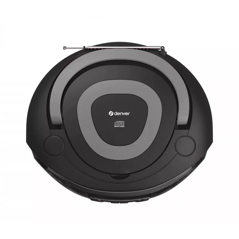 Denver TDB-212GR boombox DAB+ con reproductor de CD, DAB+/FM, Bluetooth, USB, AUX, gris