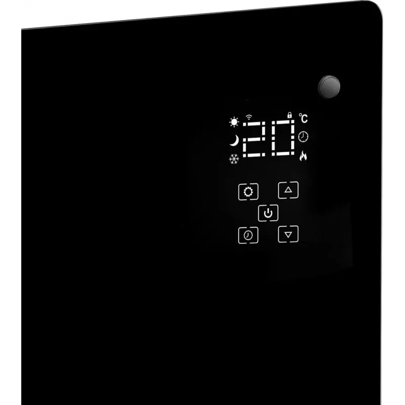 Carruzzo Q20F1 calefactor de vidrio negro