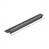 Placa ciega DeLOCK 67035 negro metal 44 mm x 482 mm x 11 mm