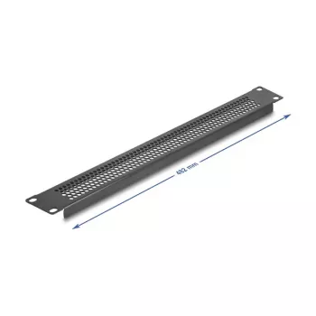 Placa ciega DeLOCK 67035 negro metal 44 mm x 482 mm x 11 mm