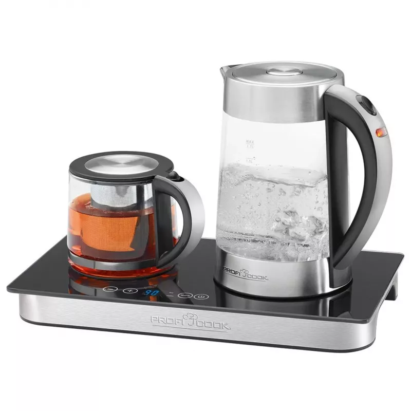 ProfiCook PC-TKS 1056 hervidor 1,7 L negro, acero inoxidable, transparente