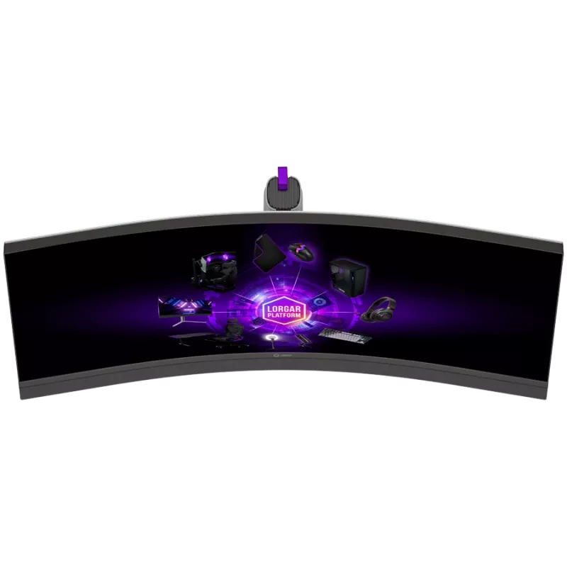 LORGAR 34MP1, Monitor gaming UWQHD MiniLED Pro, 34'' (3440*1440) Monitor curvo VA, negro/gris lechoso