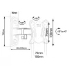 Maclean MC-416 Soporte de pared para TV y monitor 13-32 30 kg inclinable orientable máx. VESA 100x100 negro con acabado en polvo Soporte universal LED OLED LCD