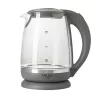 Adler | Hervidor | AD 1286 | Estándar | 2200 W | 2 L | Plástico/Cristal | Base giratoria 360° | Gris/Transparente