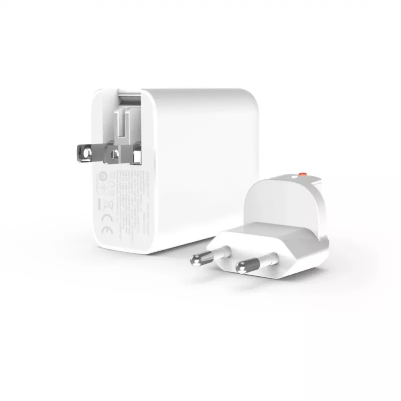 Cargador Creative Labs 67W GaN 1x USB-A 2x USB-C PD — 67W de potencia total de salida, tecnología GaN