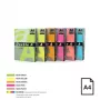 Papel neón de color Double A, 75 g, A4, 500 hojas, Rainbow 4, 5 colores neón