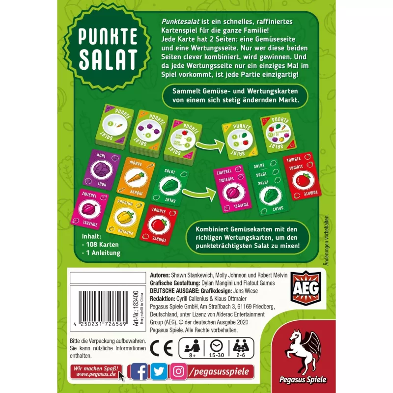Pegasus Spiele Punktesalat juego de mesa Op