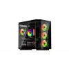 Krux Empero KRXD010 caja de PC Midi Tower, ATX, cristal templado, 4 ventiladores ARGB de 120 mm, negra - GPU hasta 420 mm, disipador de CPU hasta 155 mm, 2x 3,5" + 3x 2,5" bahías