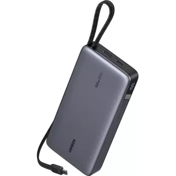 Batería externa UGREEN Nexode PB552 25.000 mAh 165W con 1×USB-A, 1×USB-C y cable USB-C integrado (55995B)
