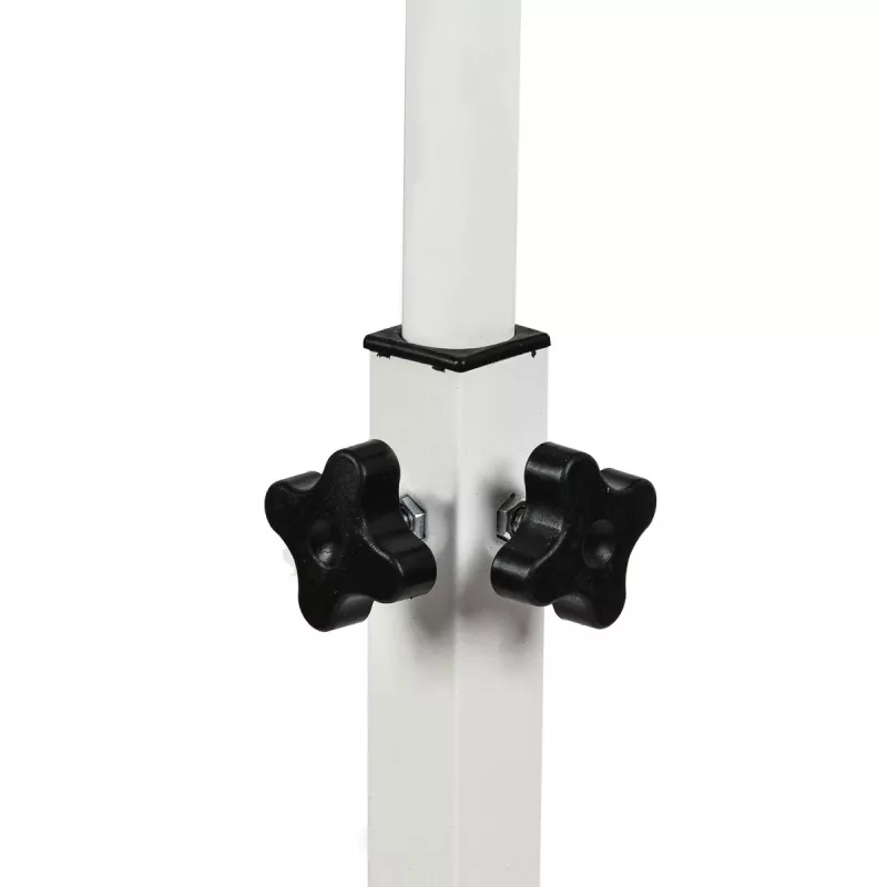 Soporte móvil para escritorio/portátil Maclean, blanco, altura ajustable 59-89 cm, máx. 30 kg, MC-121 W