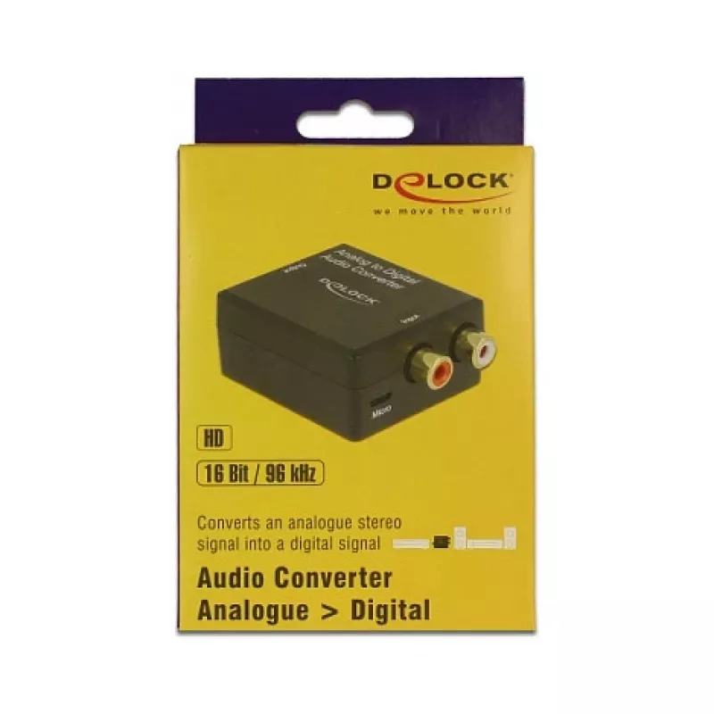 Convertidor de audio DeLOCK 63468 negro