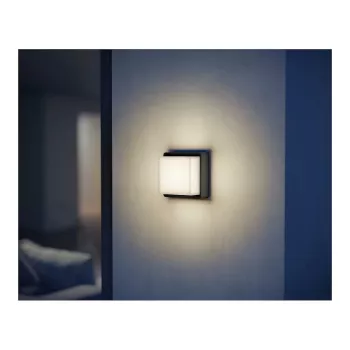 Lámpara de pared exterior Steinel L 845 SC, LED no reemplazable 9 W, antracita, aluminio/plástico, 160°/5 m