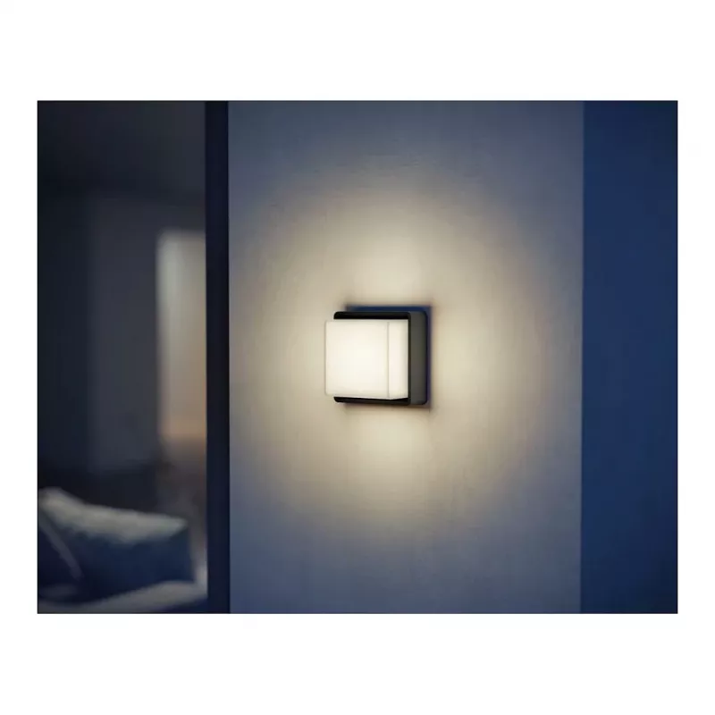 Lámpara de pared exterior Steinel L 845 SC, LED no reemplazable 9 W, antracita, aluminio/plástico, 160°/5 m