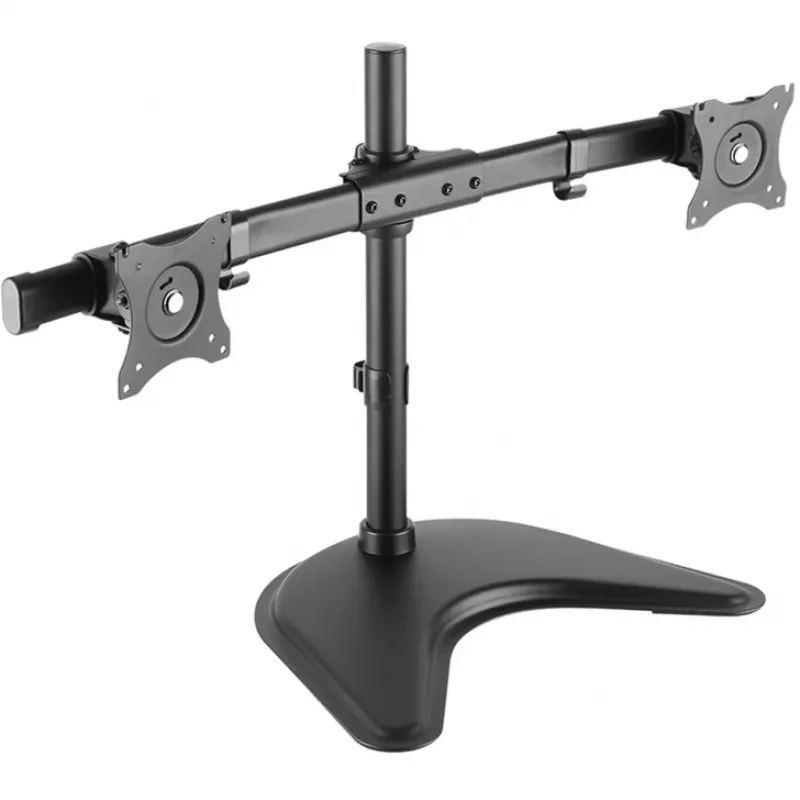 HAGOR HA FS - set de montaje (soporte de mesa) - para 2 pantallas LCD - negro - tamaño de pantalla: 38-68 cm (15-27