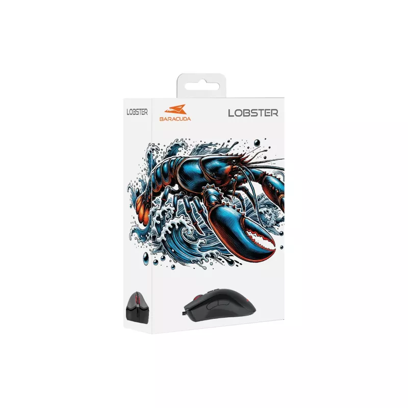 Ratón Baracuda BGM-081 Lobster negro USB