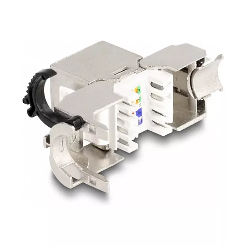 Módulo Keystone DeLOCK RJ45 hembra a LSA Cat.6A STP con clip de bloqueo