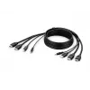 Cable combo Belkin Secure KVM - Cable de vídeo / USB / audio - conforme a TAA - USB, minijack, HDMI (M)