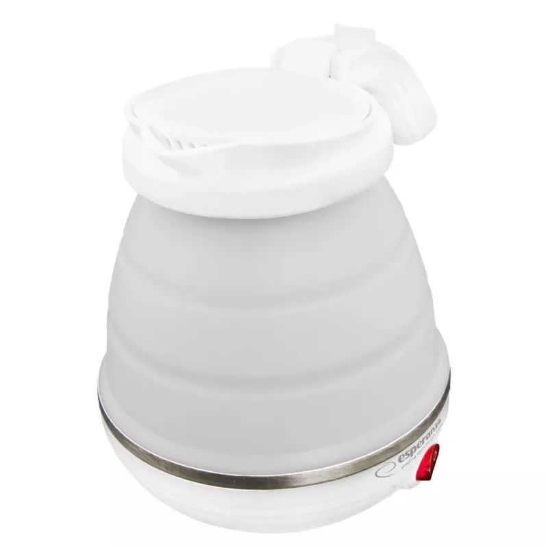 Hervidor eléctrico ESPERANZA EKK023 — 0,5 l, 750 W, blanco, acero inoxidable y plástico