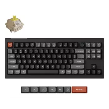 Teclado mecánico Keychron V3 Ultra 8K — con cable y Bluetooth, distribución QWERTY, RGB LED, negro