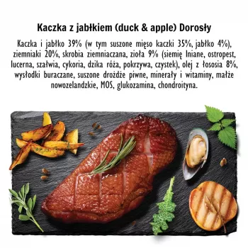 PAKA ZWIERZAKA pato con manzana M - Comida seca para perros - 9 kg