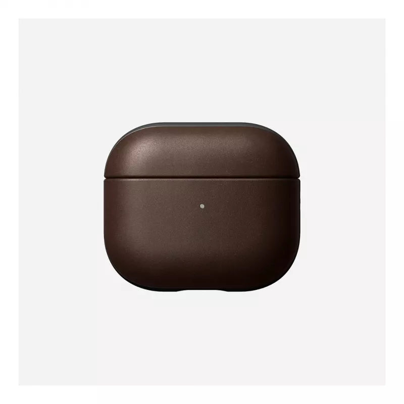Funda de cuero para AirPods Nomad V3 Rustic Brown — cubierta protectora de cuero para el estuche de carga de los AirPods