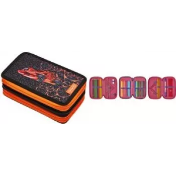 Estuche Herlitz 50038794 blando Poliéster Negro Naranja 190x115x70mm