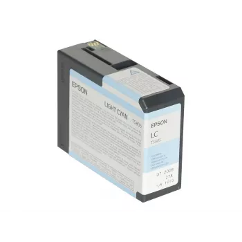 Epson Pack individual cian claro T580500, cian claro, tinta pigmentada, 80 ml, 1 unidad, pack individual
