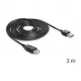 Cable USB DeLOCK EASY-USB 2.0-A 3 m negro