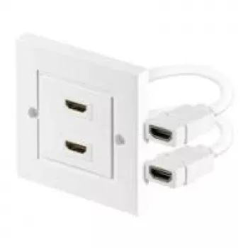 Wentronic Goobay Toma de pared HDMI™ - 2 x conector hembra HDMI™ A > 2 x conector hembra HDMI™ A (51723)