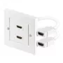 Wentronic Goobay Toma de pared HDMI™ - 2 x conector hembra HDMI™ A > 2 x conector hembra HDMI™ A (51723)