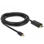 Adaptador de cable de vídeo DeLOCK 83698 Mini DisplayPort a HDMI 1 m negro