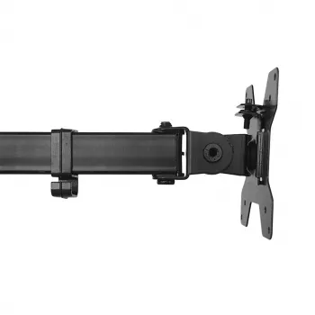 Soporte de mesa Maclean MC-967 doble vertical para monitor, soporte de pantalla VESA máx. 100x100, 13-27, 2x 9 kg, recubierto en polvo, inclinable, giratorio, ajustable