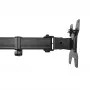 Soporte de mesa Maclean MC-967 doble vertical para monitor, soporte de pantalla VESA máx. 100x100, 13-27, 2x 9 kg, recubierto en polvo, inclinable, giratorio, ajustable