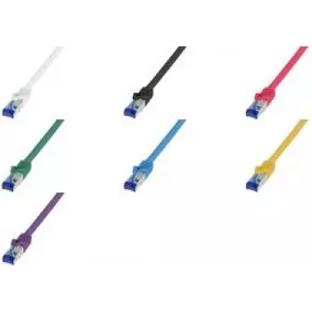 Logilink Professional - cable de parcheo - RJ-45 (M) a RJ-45 (M) - 7,5 m - 6 mm - S/FTP - CAT 6a - libre de halógenos, moldeado, con alivio de tracción - morado, RAL 4005 (C6A089S)