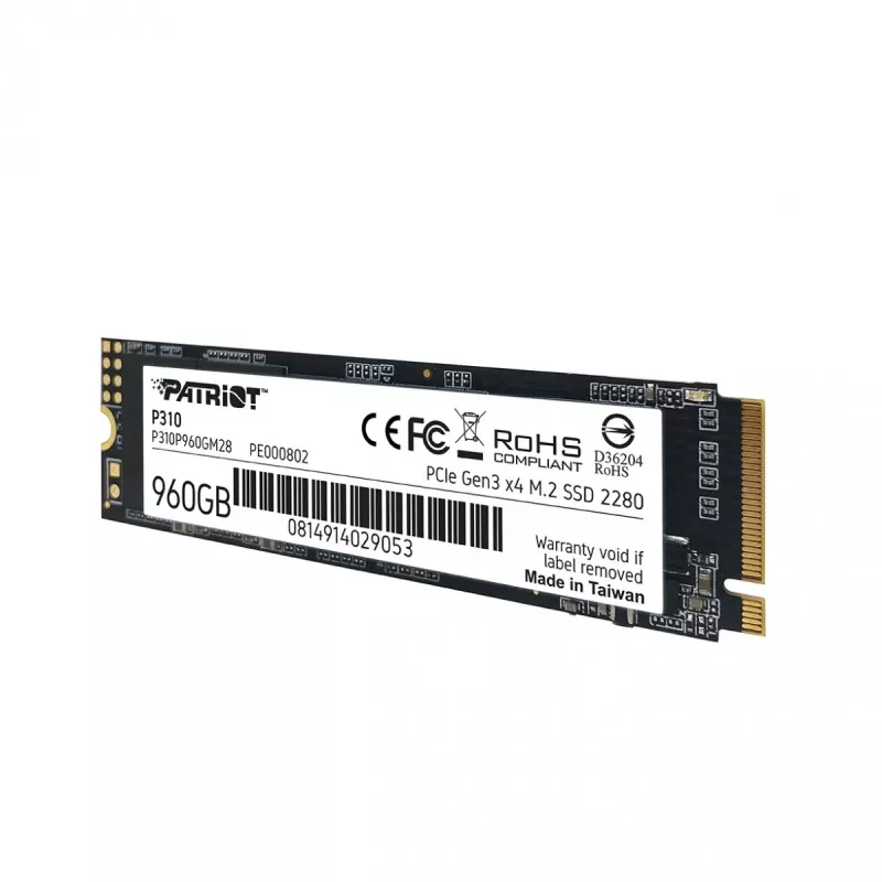 Patriot P310 960 GB M.2 2280 NVMe unidad SSD, PCIe 3.0 x4