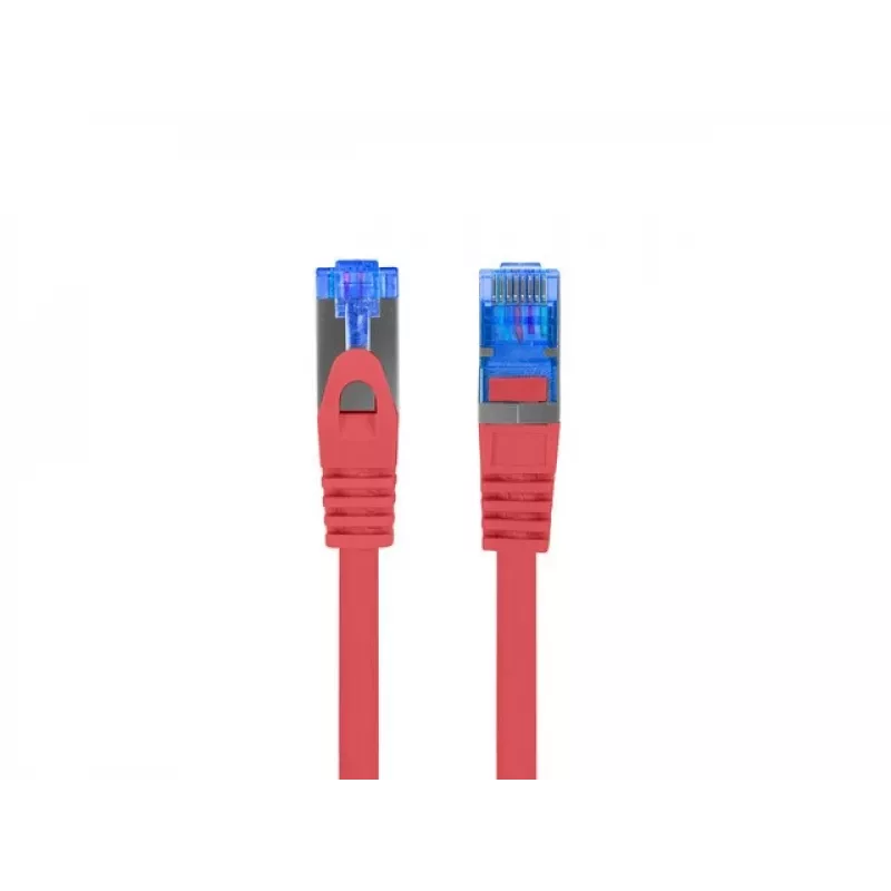CABLE DE PARCHEO LANBERG S/FTP CAT.6A 0.5M ROJO LSZH