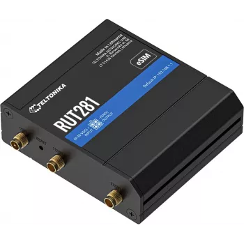 Router TELTONIKA RUT281 LTE Cat4 con eSIM, Wi‑Fi y doble Ethernet, global 150/50 Mbit/s