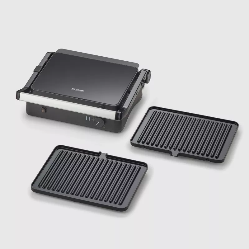 Parrilla de contacto Severin KG 2398 negro blanco 1800W 300x220mm