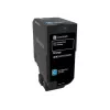 Cartucho de tóner Lexmark CS720 Standard Yield 2500 páginas cian