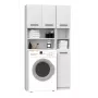 Armario de baño Top e shop ZESTAW MARPOL BIEL — de pie, estructura blanca, 10 estantes