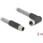 Cable sensor/actuador DeLOCK 80543 2 m RST M12 gris