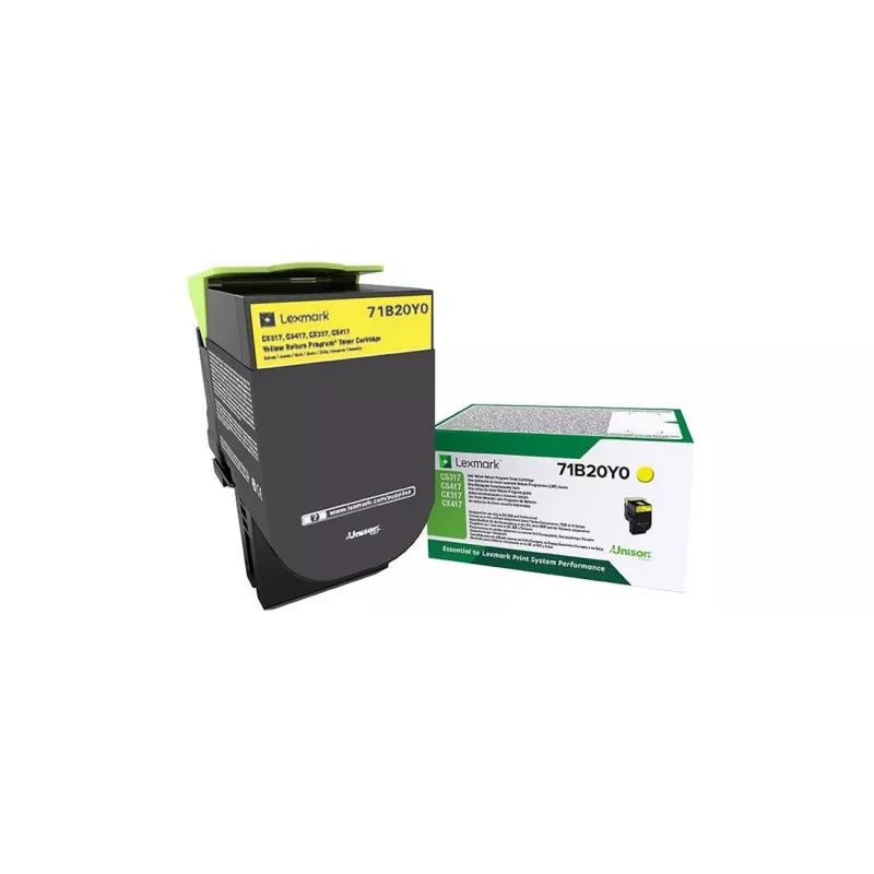 Cartucho de tóner Lexmark 71B20Y0 2300 páginas Amarillo
