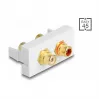 Toma DeLOCK Easy 45 2 x RCA blanca ABS