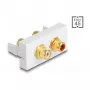 Toma DeLOCK Easy 45 2 x RCA blanca ABS