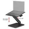 Soporte de escritorio Maclean para monitor o portátil, pistón de gas, para trabajar de pie y sentado, negro, MC-493
