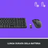 Logitech Wireless Combo MK220 - Set de teclado y ratón - inalámbrico - 2,4 GHz - italiano - gris oscuro (920-003721)