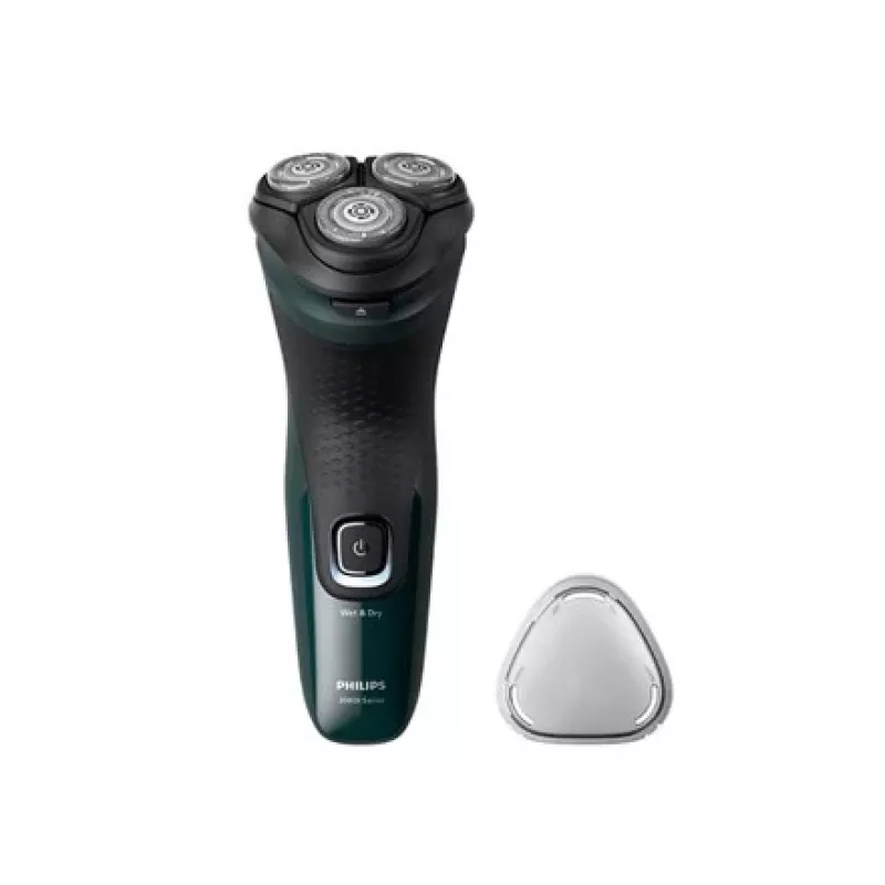 Afeitadora eléctrica rotatoria Philips 3000X Series X3002/00 – Afeitadora de 3 cabezales húmedo y seco, inalámbrica, batería NiMH, 40 minutos de autonomía