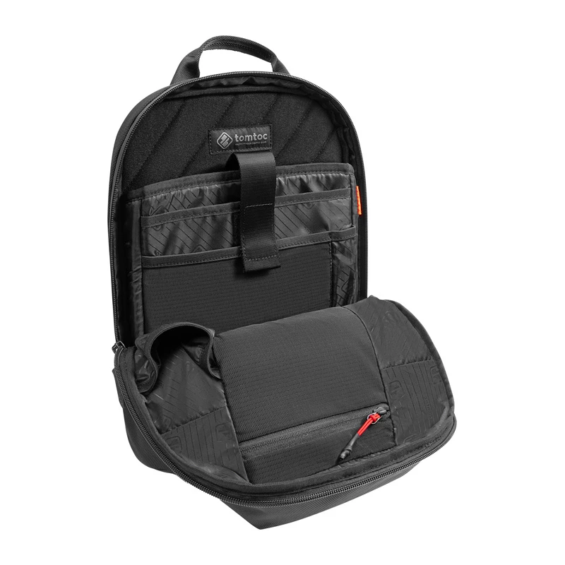 Bandolera Tomtoc Navigator-T24 S — negra, compacta para el día a día